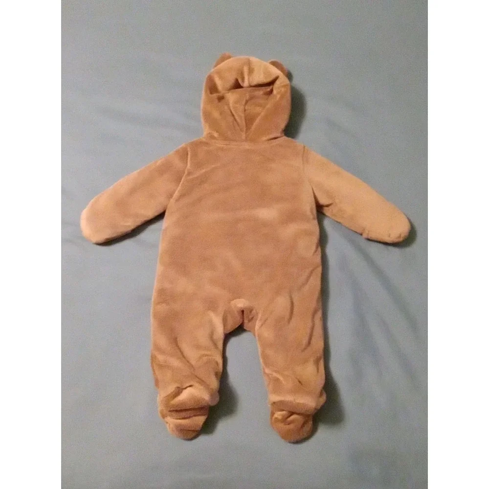 Carter's Baby Just One You Plush Brown Bear Hooded Snuggle Snow Suit 3 Months